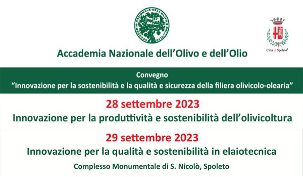 L’innovazione nella filiera olivicolo-olearia nel convegno di Spoleto