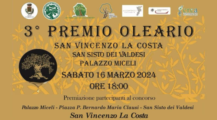 Premiazione della 3° edizione del Premio Oleario Iannotta a San Vincenzo La Costa